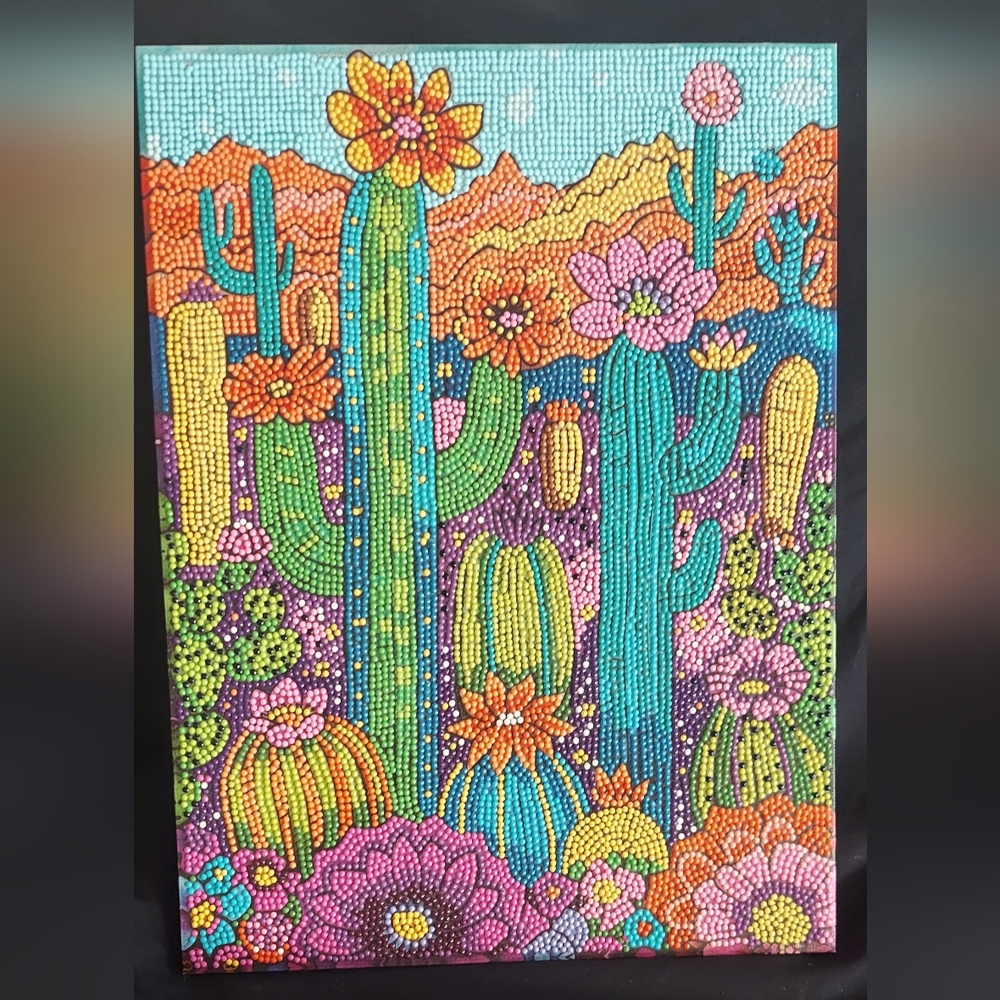 Colorful Cactus Wall Art Decor